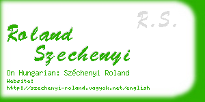 roland szechenyi business card