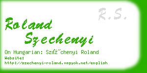 roland szechenyi business card
